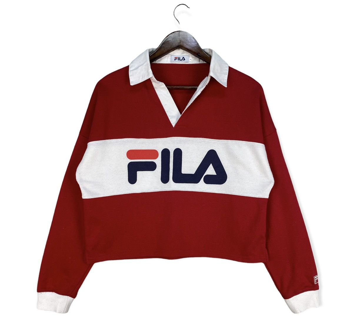 Fila Vintage Fila Cropped Sweatshirt Size M / US 6-8 / IT 42-44 - 1 Thumbnail