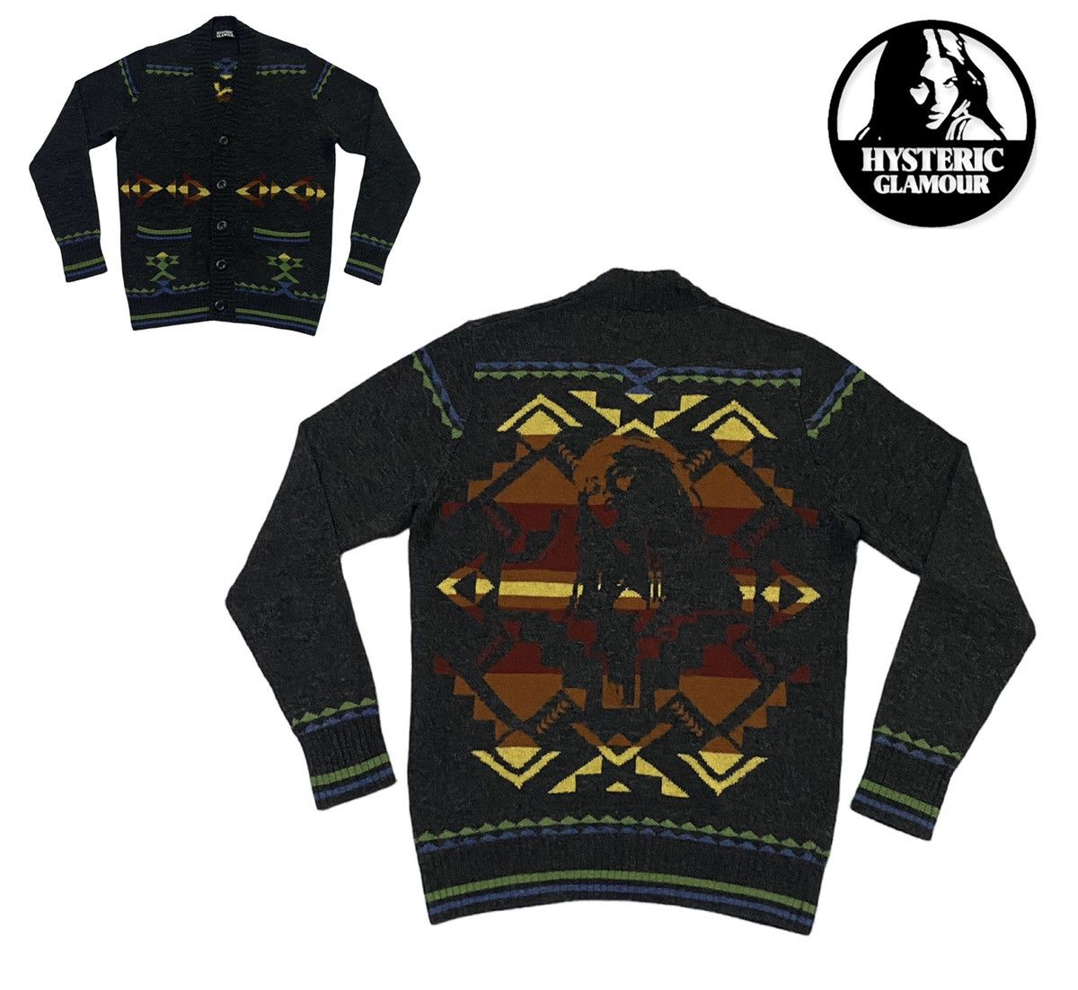 Hysteric Glamour Hysteric Glamour Circle Head Girl Snow Knit Sweater Size US S / EU 44-46 / 1 - 1 Thumbnail