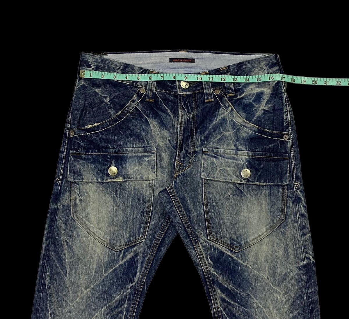Japanese Brand Rare design🔥🔥Union Made Double Pockets Denim Jeans Size US 33 - 4 Thumbnail