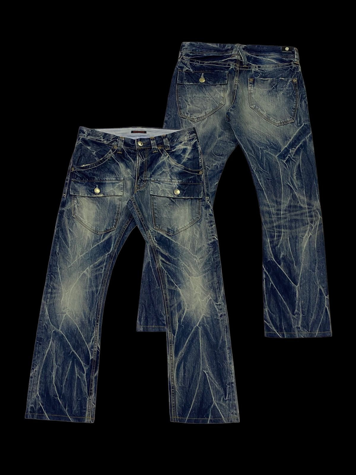 Japanese Brand Rare design🔥🔥Union Made Double Pockets Denim Jeans Size US 33 - 1 Thumbnail