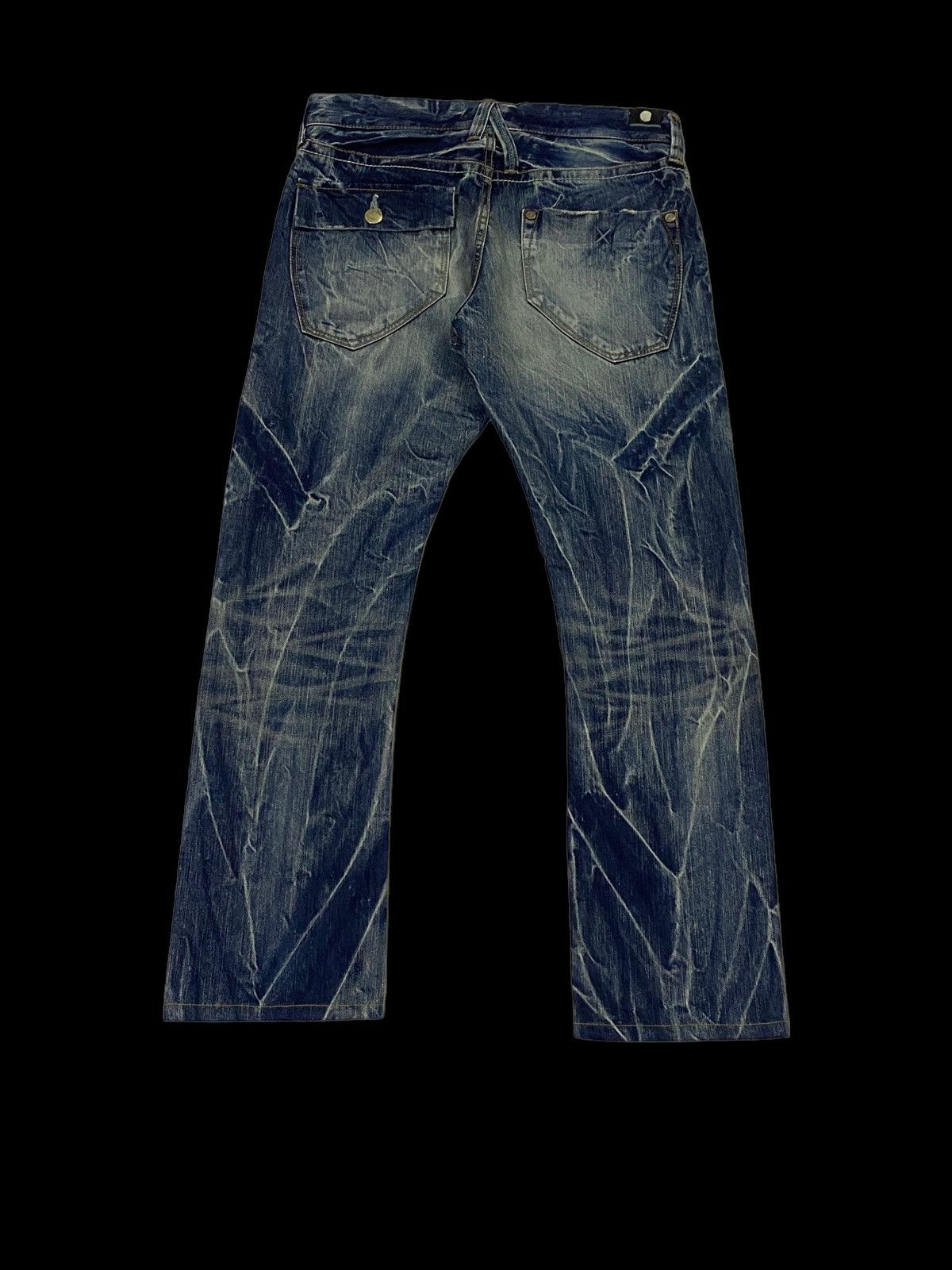 Japanese Brand Rare design🔥🔥Union Made Double Pockets Denim Jeans Size US 33 - 3 Thumbnail