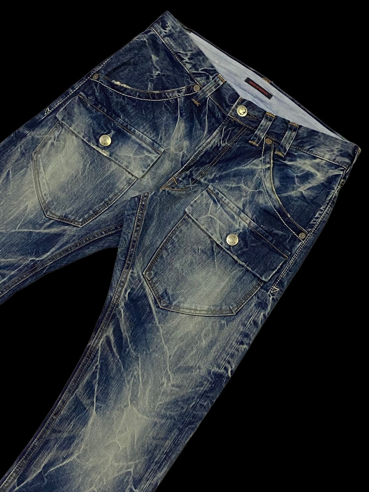 Japanese Brand Rare design🔥🔥Union Made Double Pockets Denim Jeans Size US 33 - 16 Thumbnail