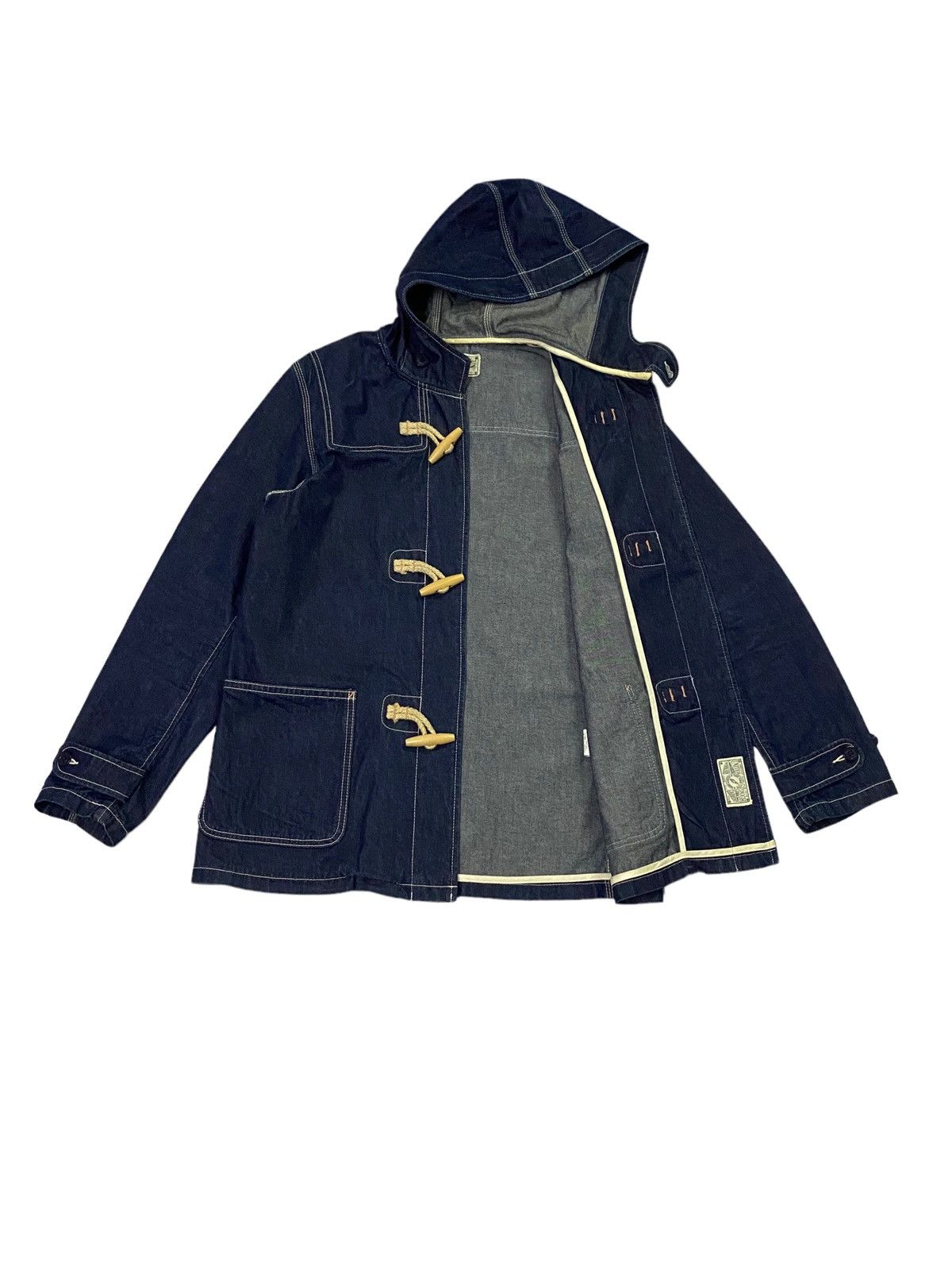 Schott Nice Design‼️Schott NYC Denim Deck Hand Toggle Jacket Hoodie Size US M / EU 48-50 / 2 - 22 Thumbnail