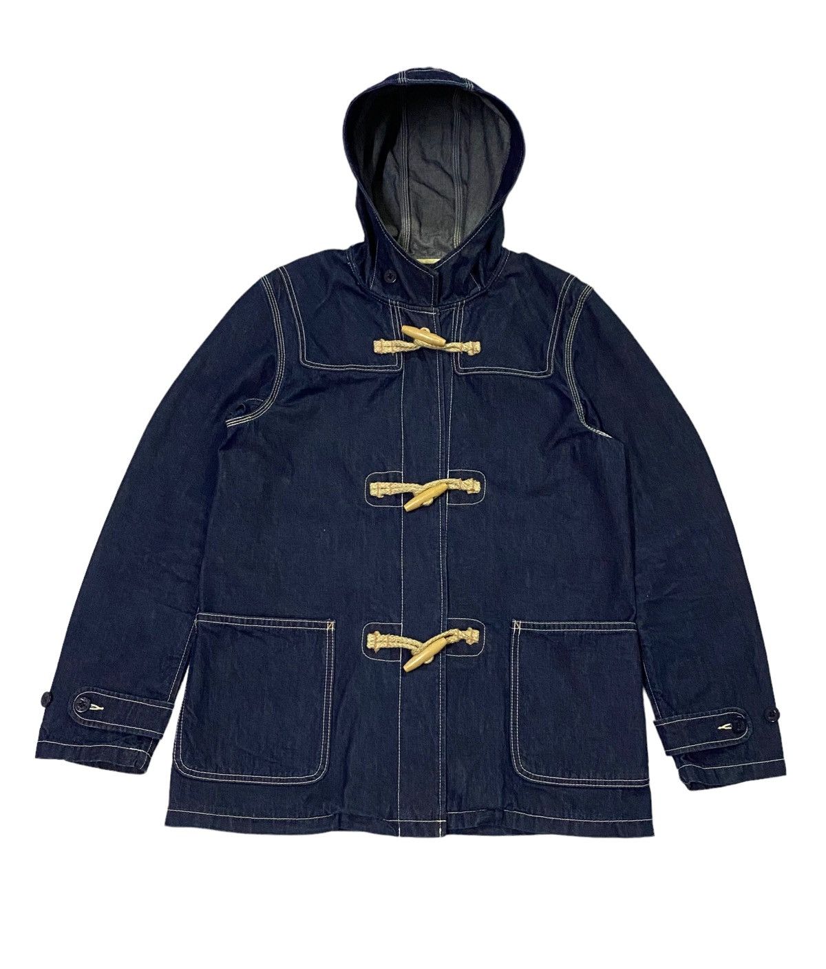 Schott Nice Design‼️Schott NYC Denim Deck Hand Toggle Jacket Hoodie Size US M / EU 48-50 / 2 - 5 Thumbnail