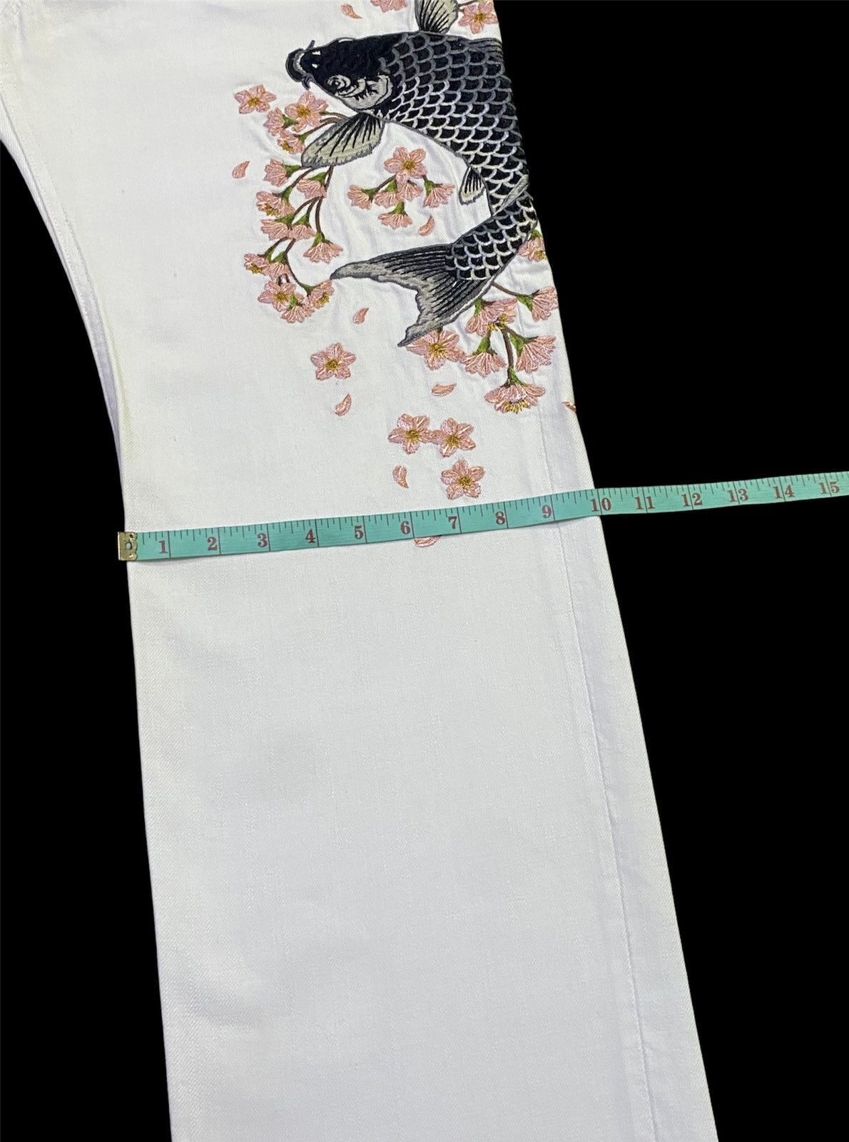 Japanese Brand Karakuri Tamashii Embroidered Japanese Brand koi fish Design Size US 33 - 9 Thumbnail