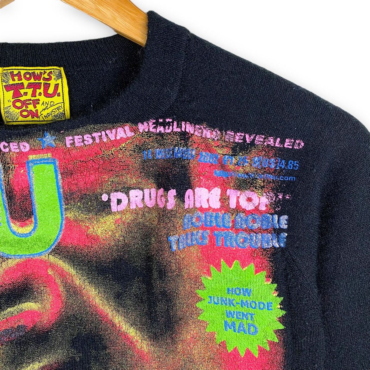 Japanese Brand × Seditionaries × Vintage HOW'S TTU OFF AND ON INDUSTRY FIFTH COLUMN STYLE KNIT SHIRT Size US XS / EU 42 / 0 - 6 Thumbnail