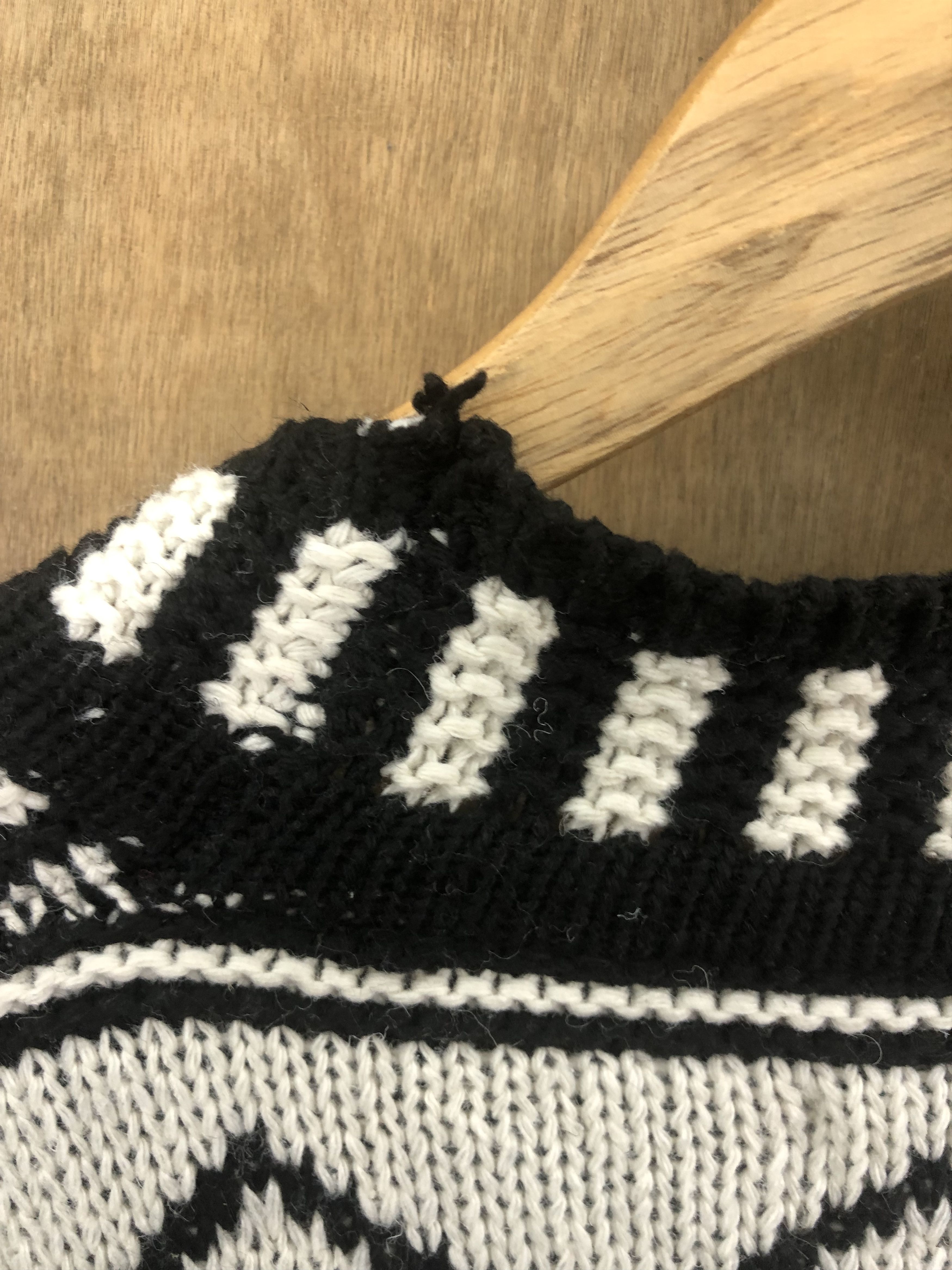 Homespun Knitwear DL GRL Black White motive art Knitwear Cardigan #W735 Size US M / EU 48-50 / 2 - 6 Thumbnail