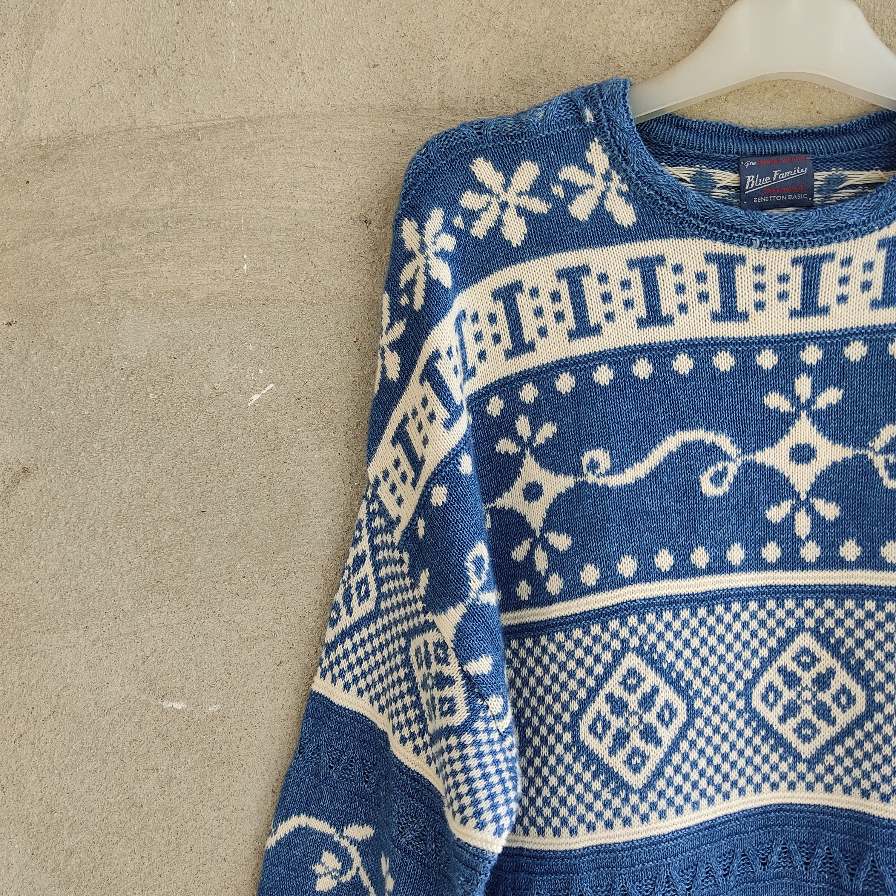 Benetton Blue Family Benetton Basic Knitwear Jumper Size L / US 10 / IT 46 - 3 Thumbnail