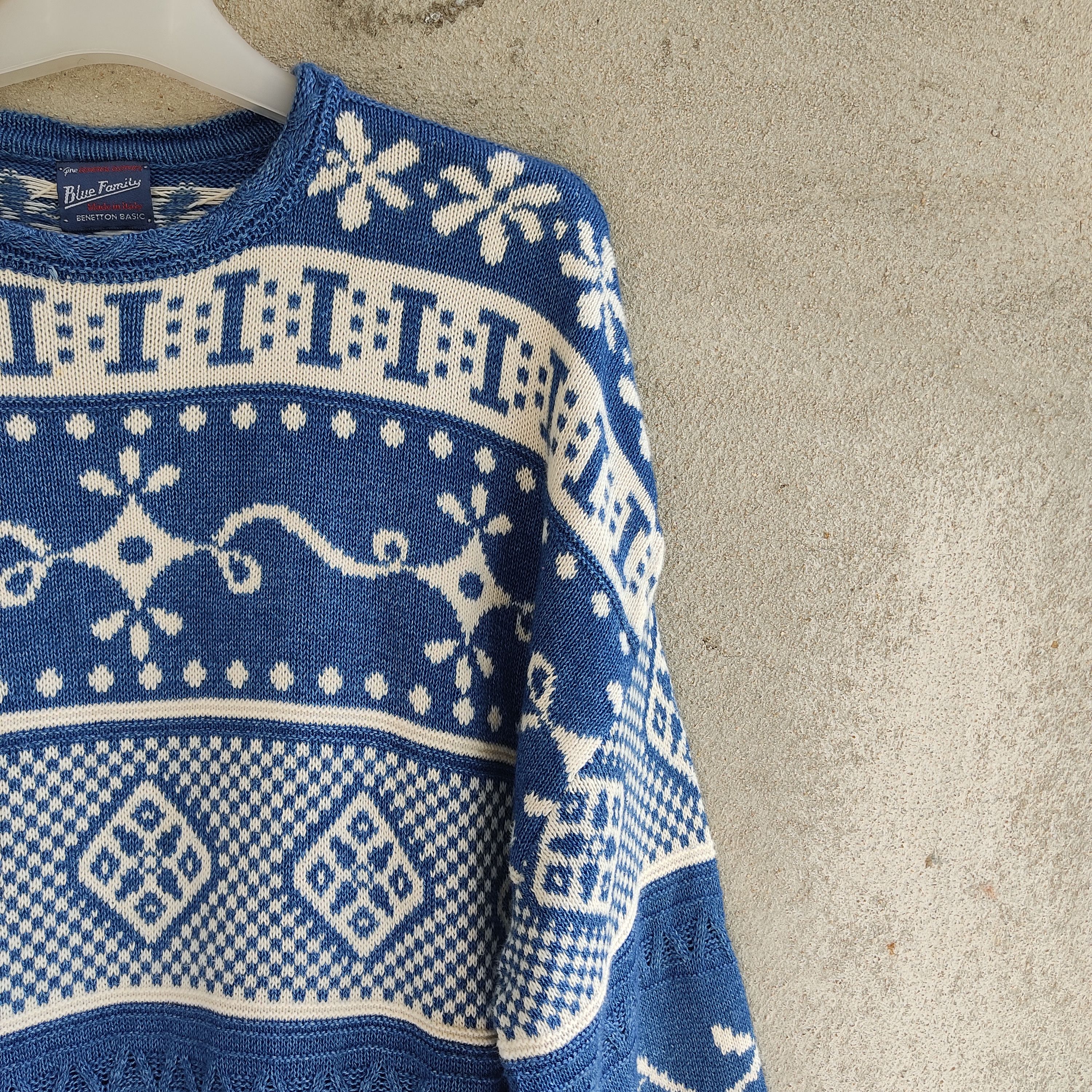 Benetton Blue Family Benetton Basic Knitwear Jumper Size L / US 10 / IT 46 - 4 Thumbnail