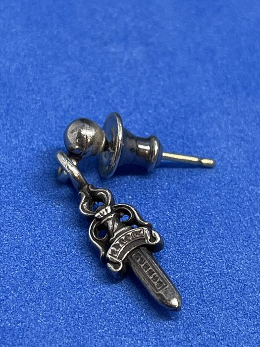 Chrome Hearts Chrome Hearts Dagger Earrings Drop stack | Grailed