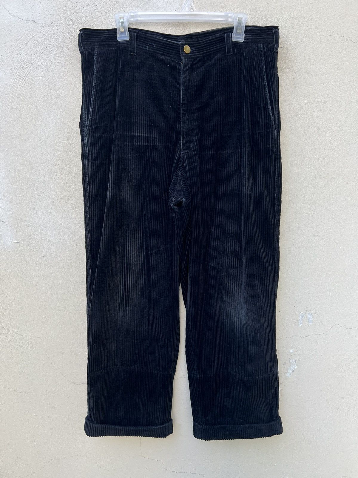 Comme des Garcons Homme VTG 90s Comme des Garçons Homme Fade Black Rips Cord Pant Size US 32 / EU 48 - 6 Thumbnail