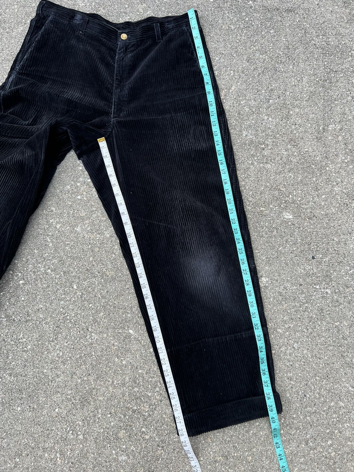Comme des Garcons Homme VTG 90s Comme des Garçons Homme Fade Black Rips Cord Pant Size US 32 / EU 48 - 4 Thumbnail