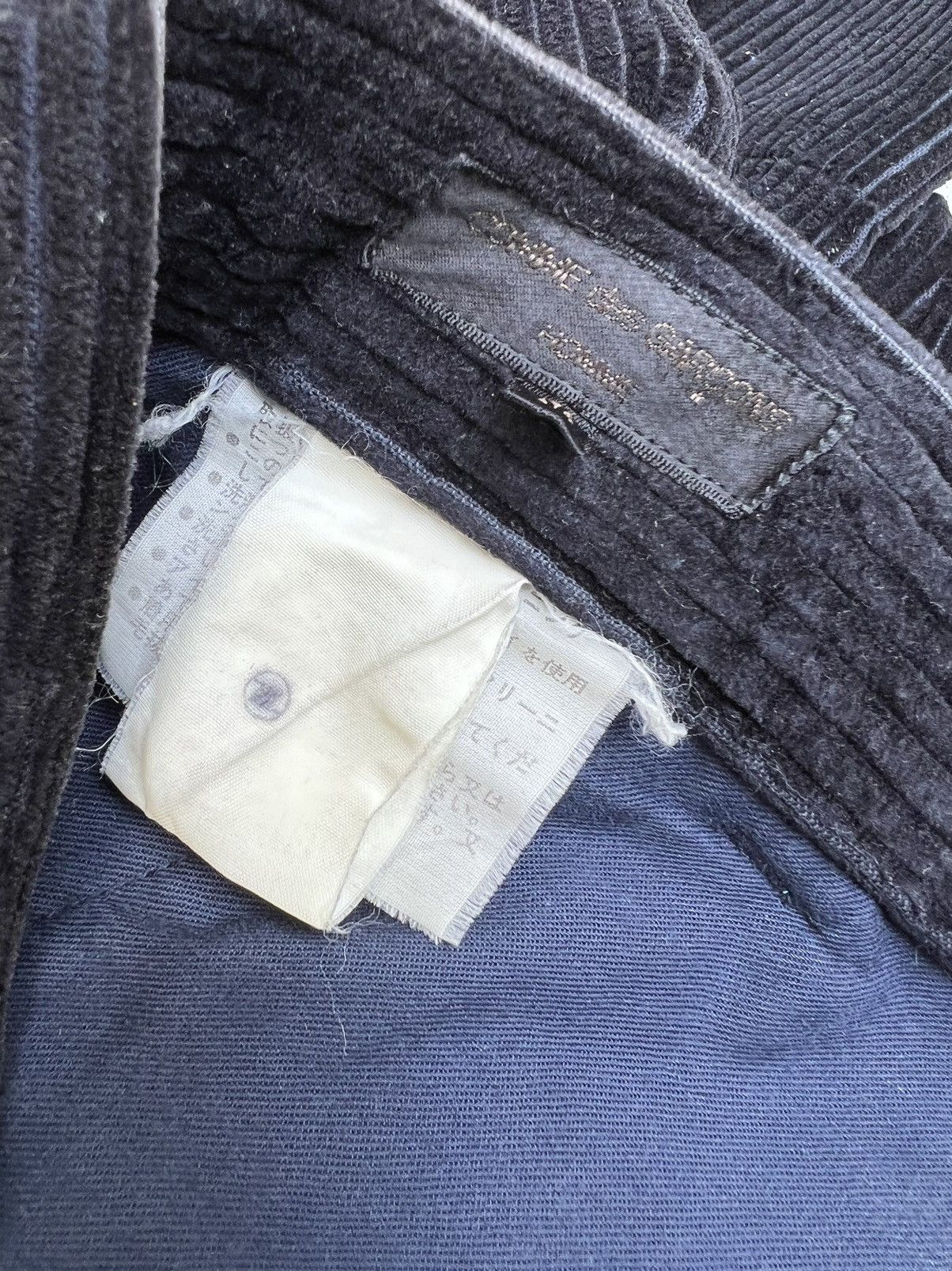 Comme des Garcons Homme VTG 90s Comme des Garçons Homme Fade Black Rips Cord Pant Size US 32 / EU 48 - 19 Thumbnail