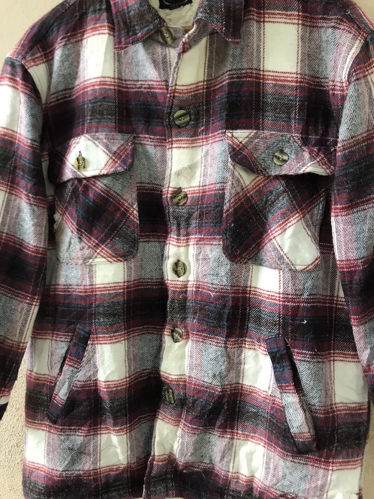 Vintage Vintage Hill Crop Shearling Sherpa Flannel jacket Size US L / EU 52-54 / 3 - 3 Thumbnail