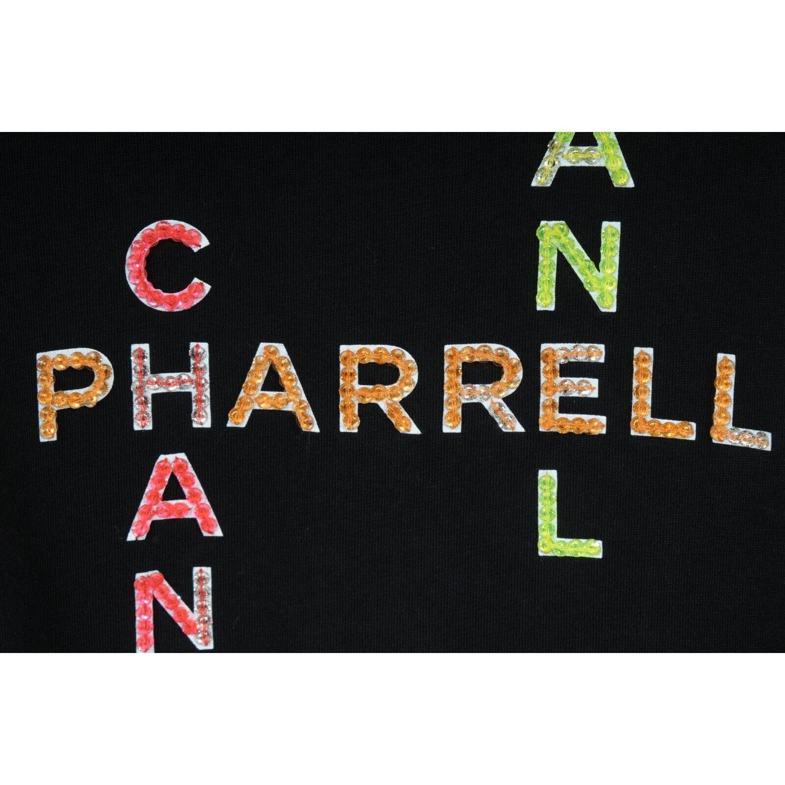 Chanel × Pharrell Black Sequin Coco Logo T Shirt Size US XL / EU 56 / 4 - 4 Thumbnail