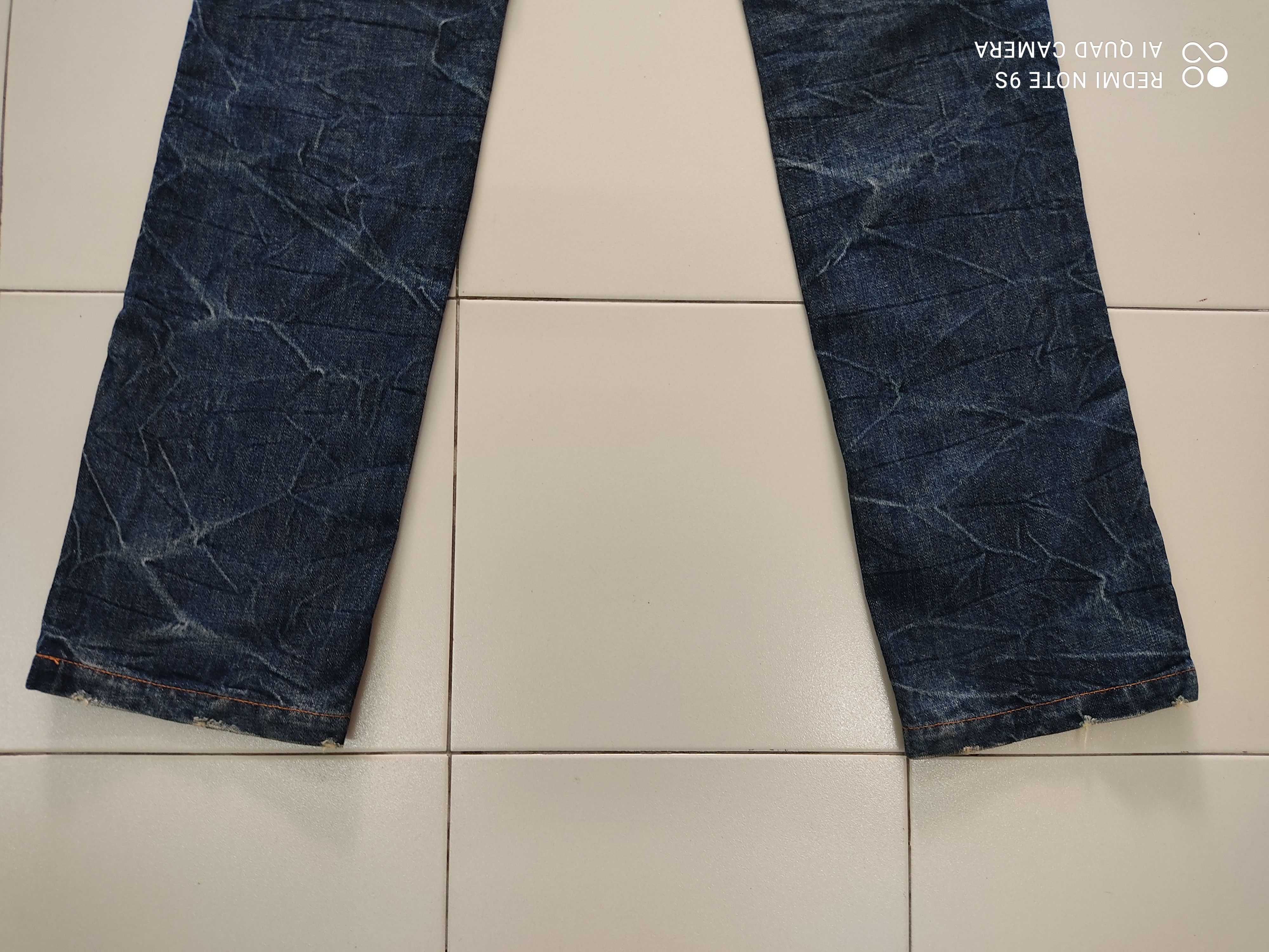 Japanese Brand Quarter Cent Flash Big Logo SKULL EMBEROIDERY jeans Size US 31 - 14 Thumbnail