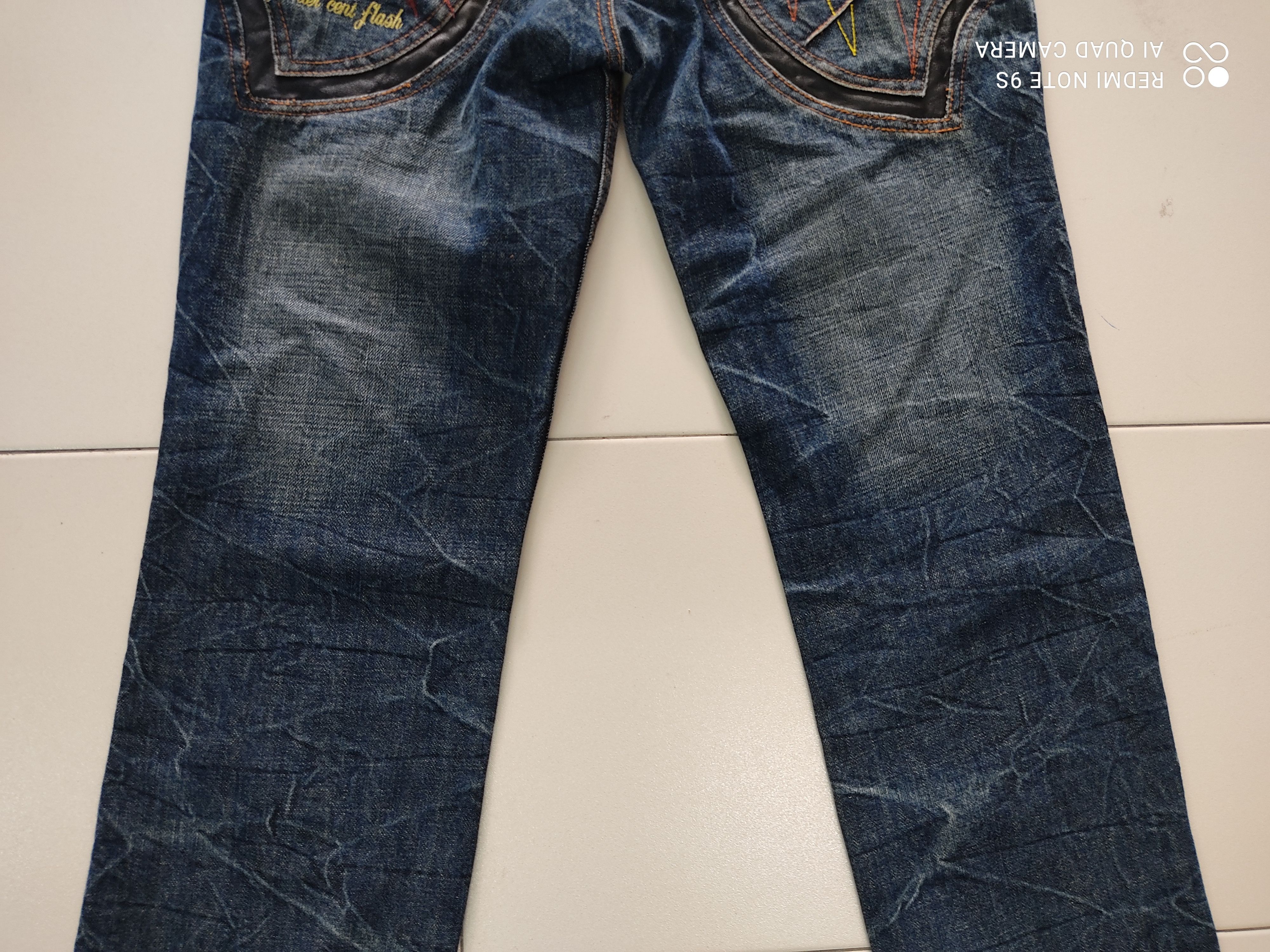 Japanese Brand Quarter Cent Flash Big Logo SKULL EMBEROIDERY jeans Size US 31 - 13 Thumbnail