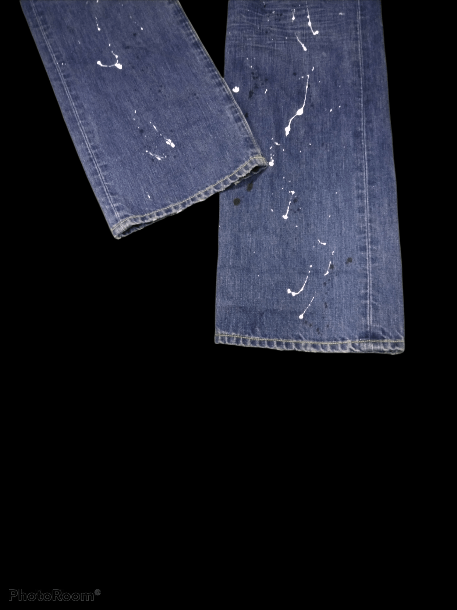 Art Comes First DiSTRESSED JAPANESE BRAND KUNNA SPLATTER DENIM PANTS Size US 33 - 5 Thumbnail