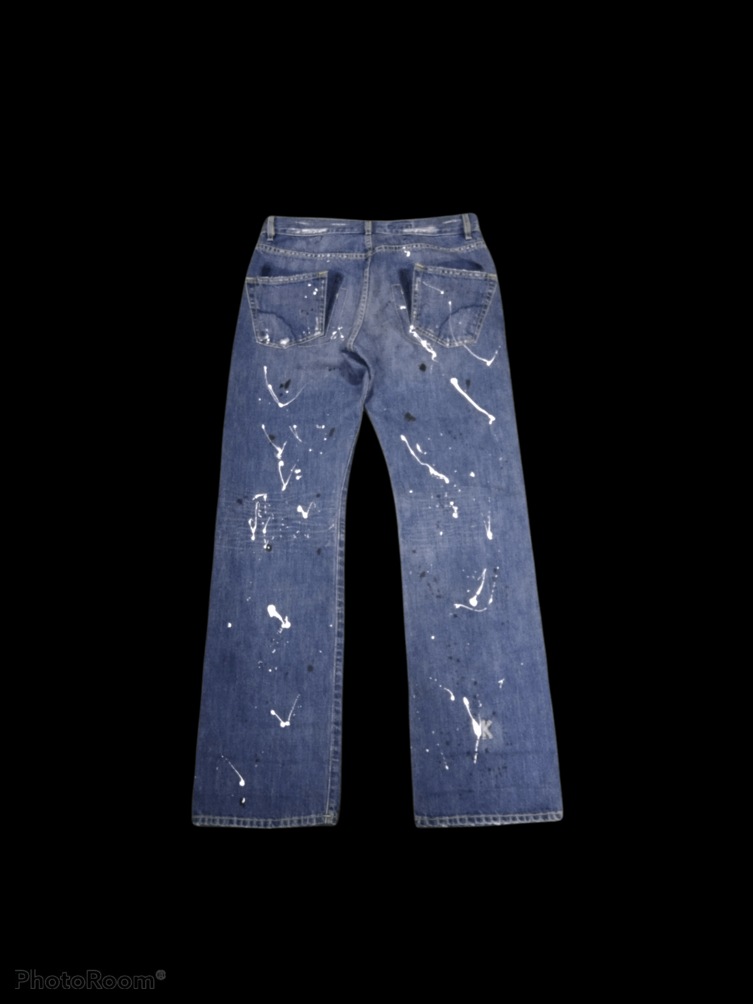 Art Comes First DiSTRESSED JAPANESE BRAND KUNNA SPLATTER DENIM PANTS Size US 33 - 2 Thumbnail