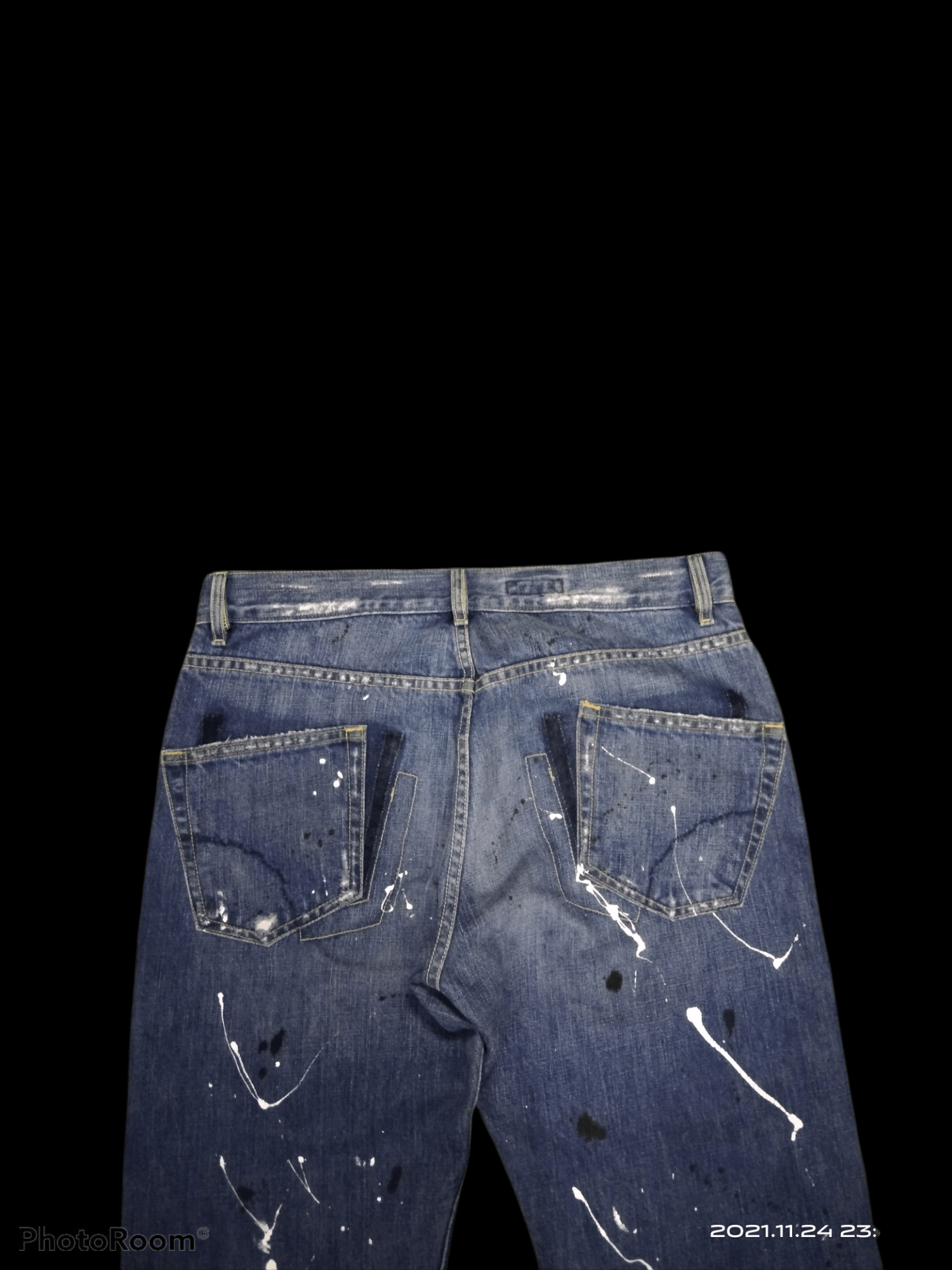 Art Comes First DiSTRESSED JAPANESE BRAND KUNNA SPLATTER DENIM PANTS Size US 33 - 4 Thumbnail