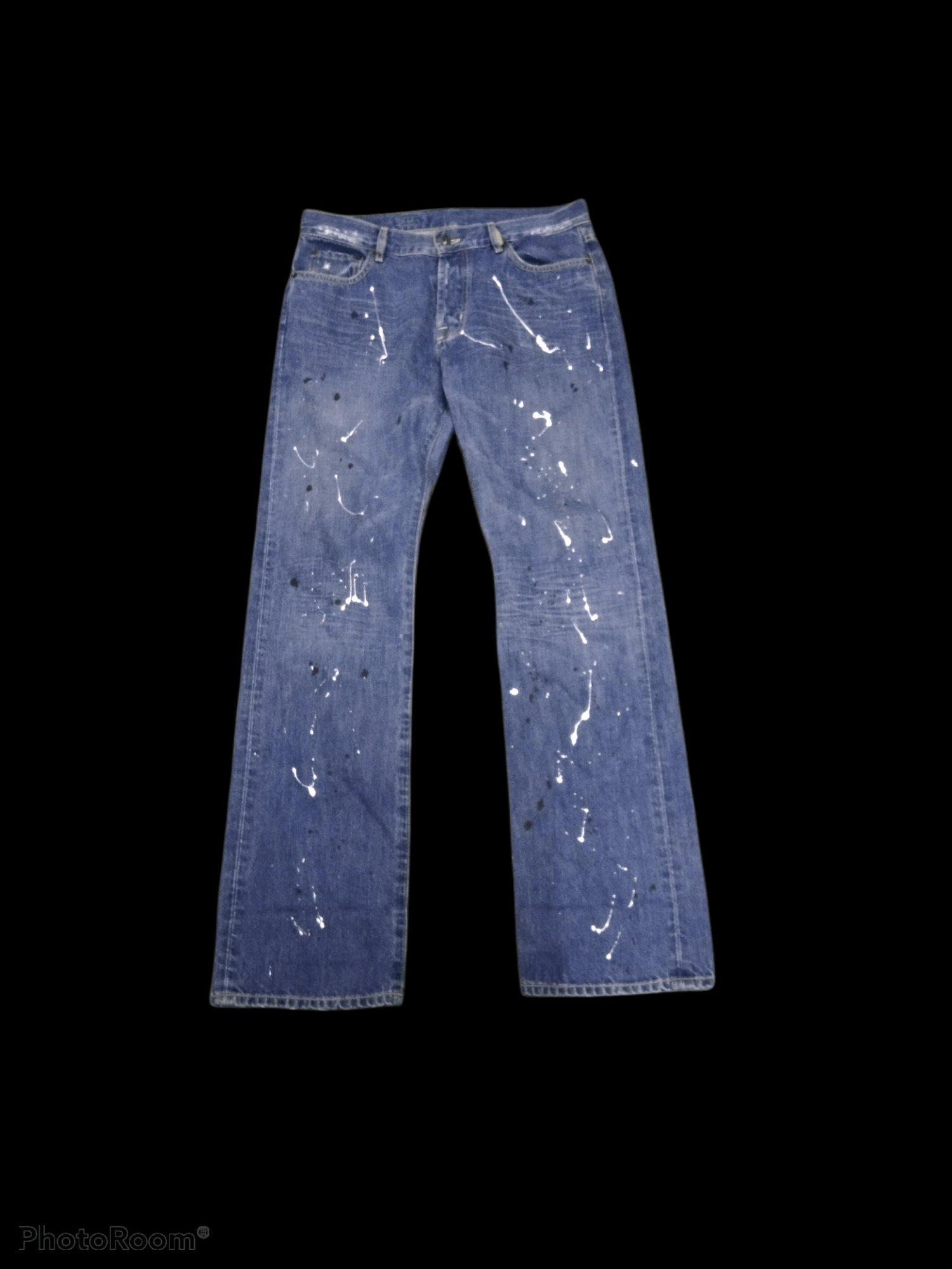 Art Comes First DiSTRESSED JAPANESE BRAND KUNNA SPLATTER DENIM PANTS Size US 33 - 1 Thumbnail