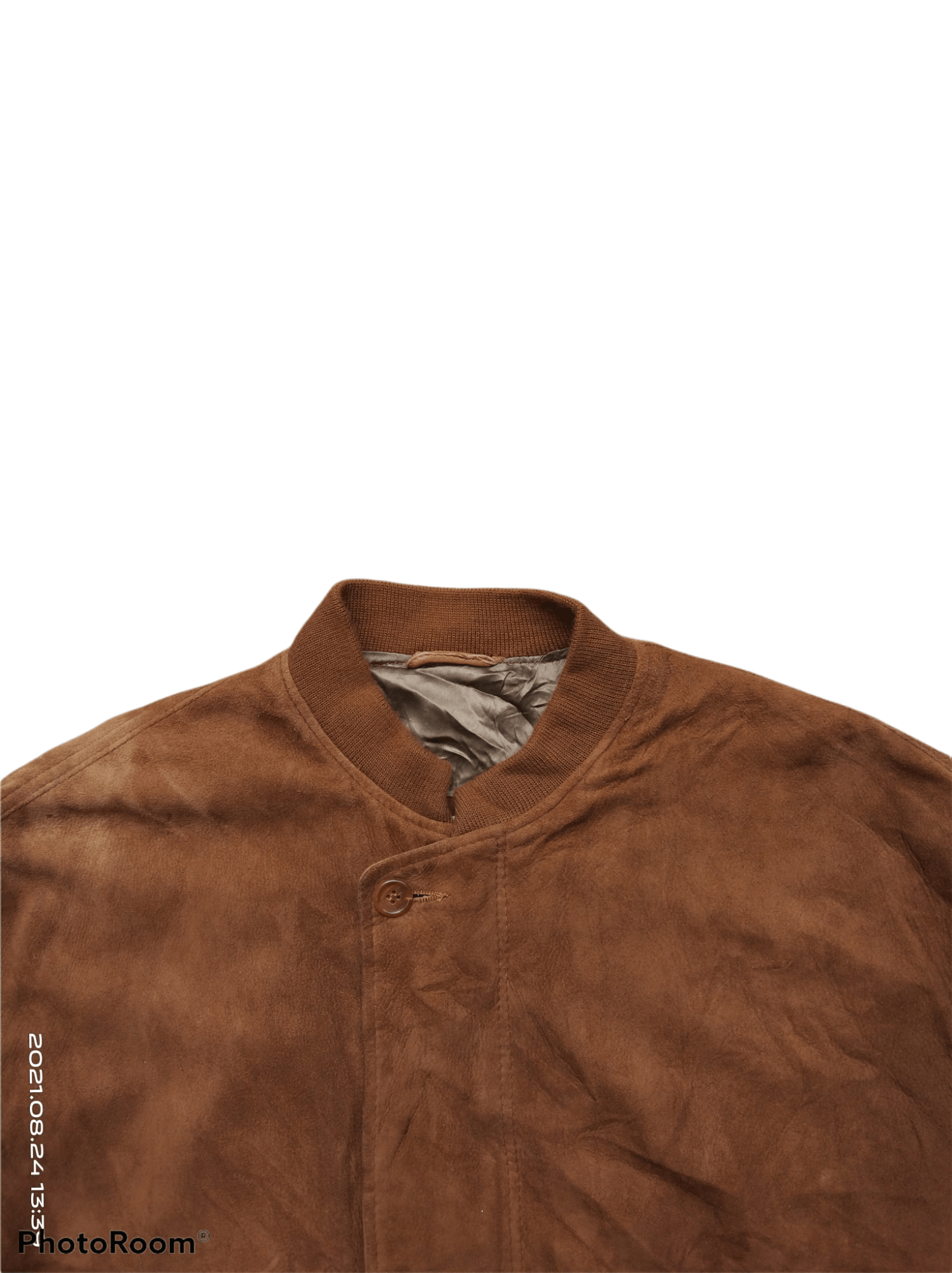 Vintage CHEVIGNON STUDIO RIRI ZIPPER BOMBER SUEDE LEATHER Size US L / EU 52-54 / 3 - 5 Thumbnail