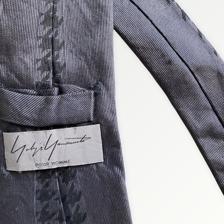 Yohji Yamamoto Silk Houndstooth Tie Size ONE SIZE - 3 Thumbnail