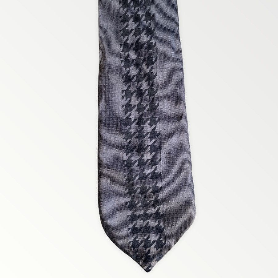 Yohji Yamamoto Silk Houndstooth Tie Size ONE SIZE - 1 Thumbnail