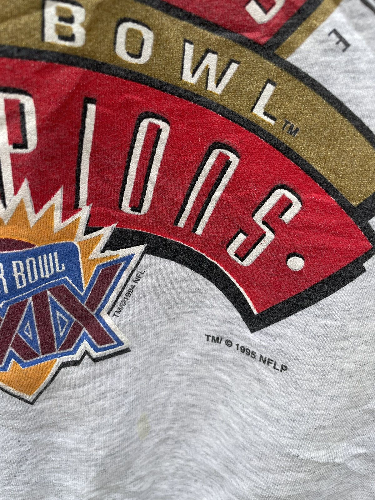 NFL × Salem Sportswear × Vintage Vtg 90s San Francisco 49ers NFL crewneck sweatshirt 1995 Size US XL / EU 56 / 4 - 4 Thumbnail