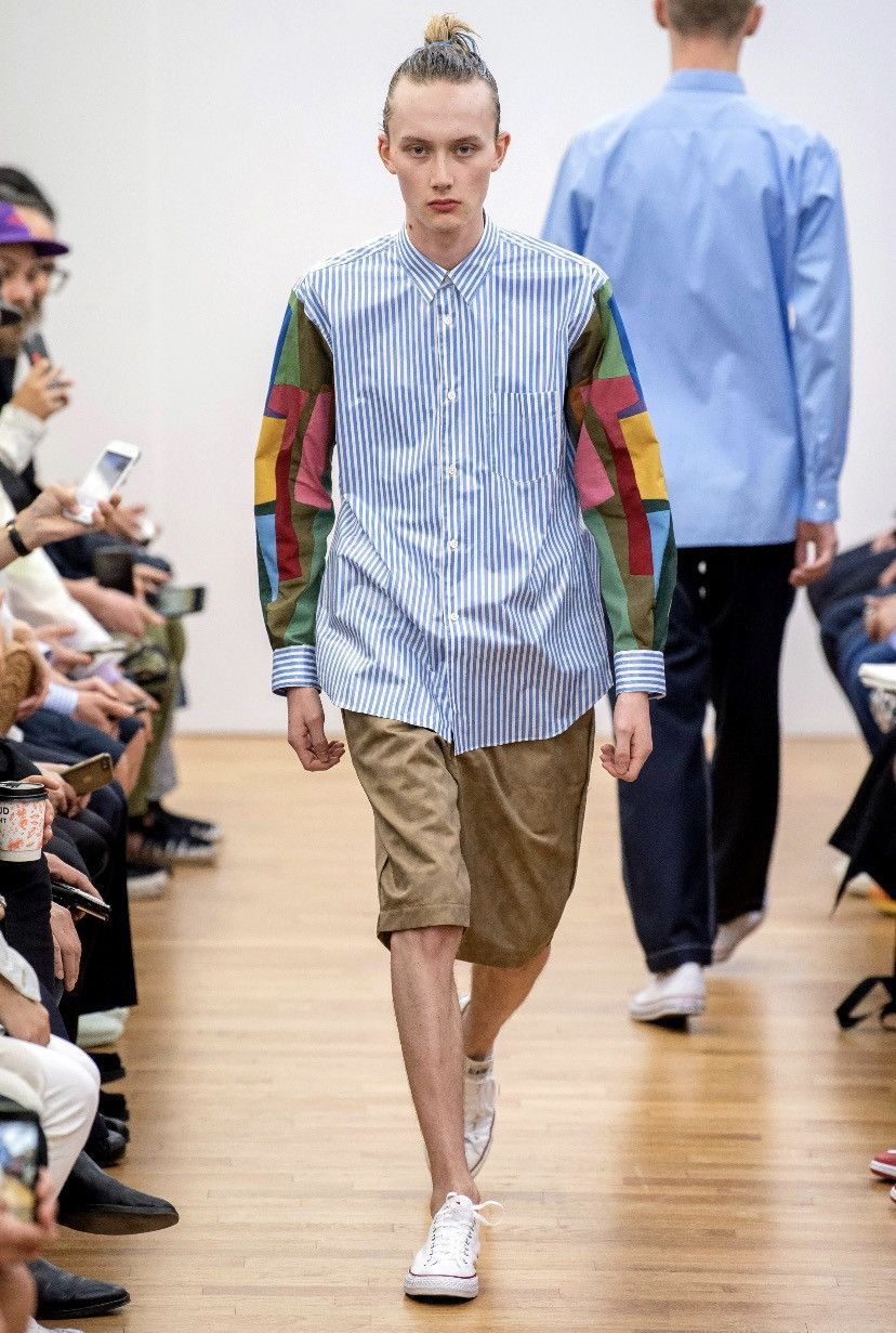 Comme des Garcons × Comme des Garcons SHIRT New With Tag SS20 Waterproof Rubberized Patchwork Shirt Size US M / EU 48-50 / 2 - 6 Thumbnail