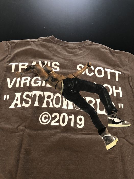 Travis scott virgil abloh tee brown sales