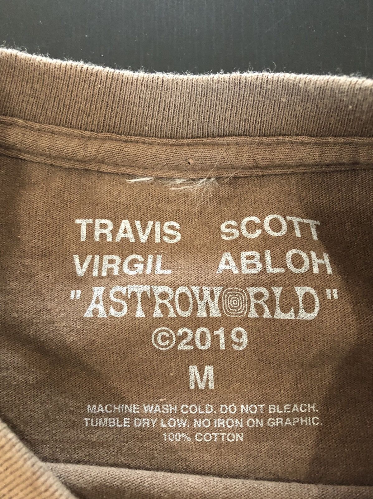 Travis Scott × Virgil Abloh Travis Scott by a thread tee Jordan Virgil F&F Merch Shirt Size US M / EU 48-50 / 2 - 6 Thumbnail