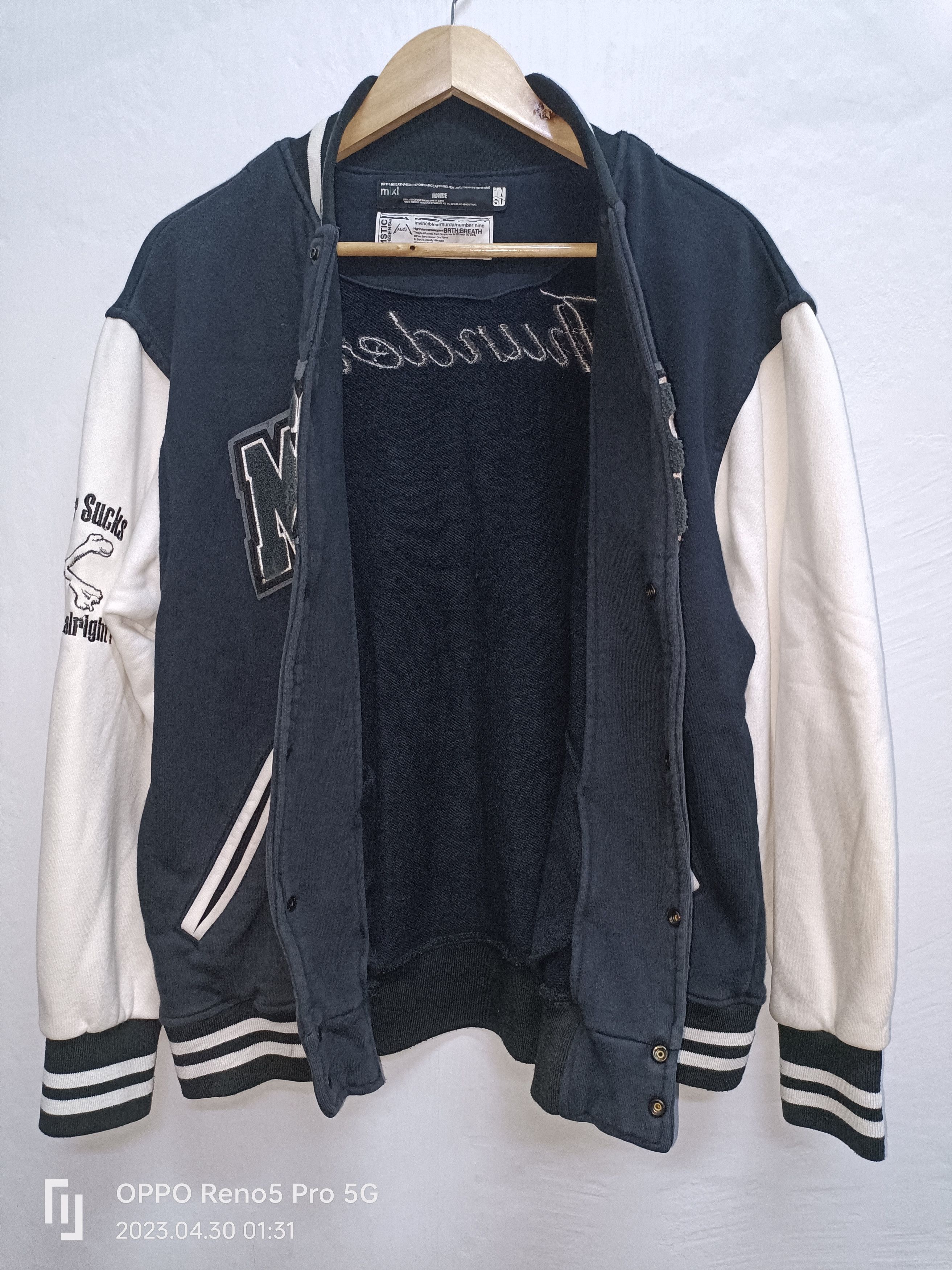 Japanese Brand × Number (N)ine Vintage invinciblearmurda/number nine varsity jacket Size US M / EU 48-50 / 2 - 7 Thumbnail