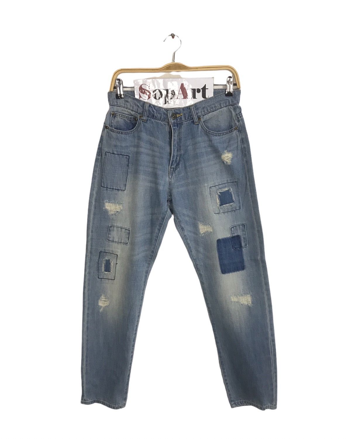 Japanese Brand × Vintage Vintage Nanea Design Patchwork Jeans Style Size 29" - 1 Thumbnail
