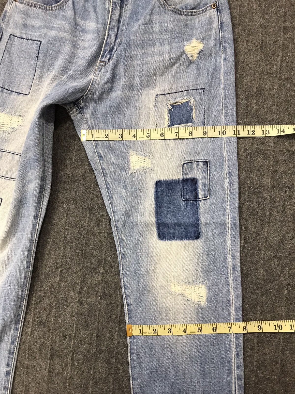 Japanese Brand × Vintage Vintage Nanea Design Patchwork Jeans Style Size 29" - 15 Thumbnail