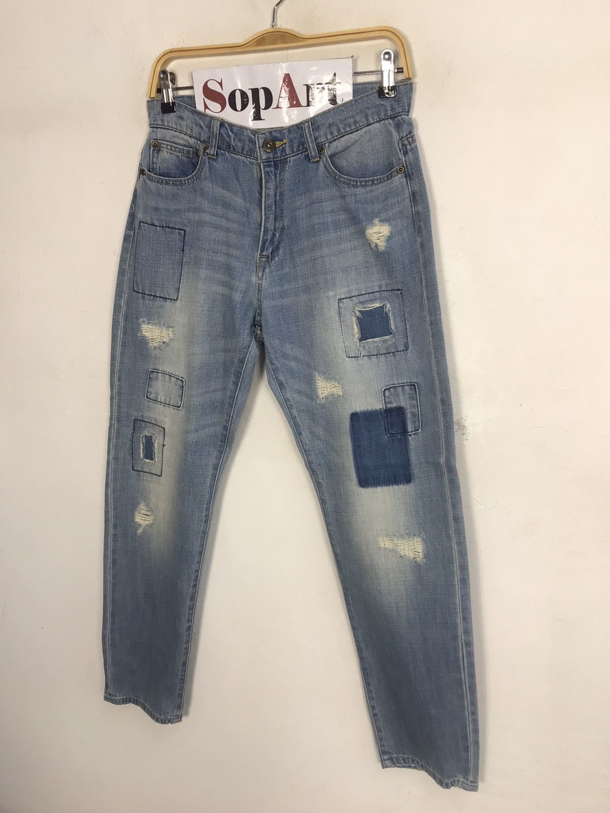 Japanese Brand × Vintage Vintage Nanea Design Patchwork Jeans Style Size 29" - 4 Thumbnail