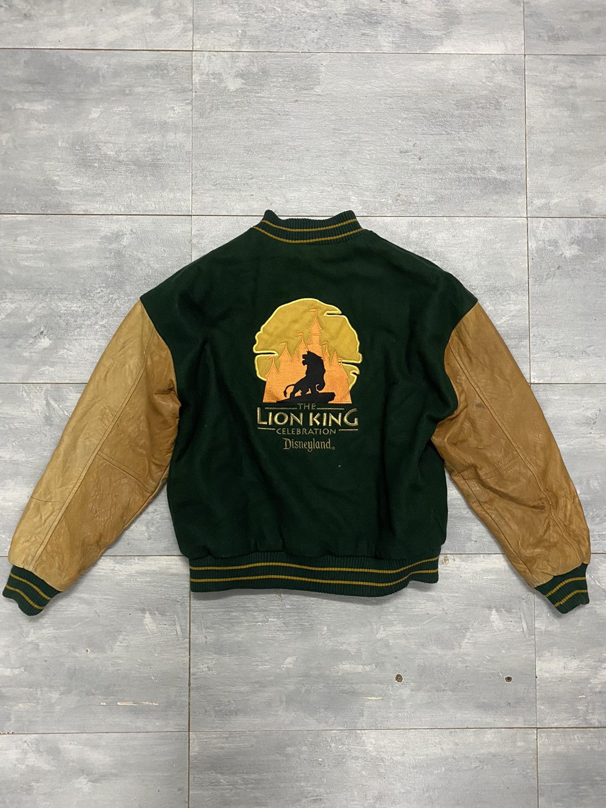Disney 🔥Vintage🔥90’s The Lion King Disney Varsity Leather Jacket Size US M / EU 48-50 / 2 - 2 Thumbnail