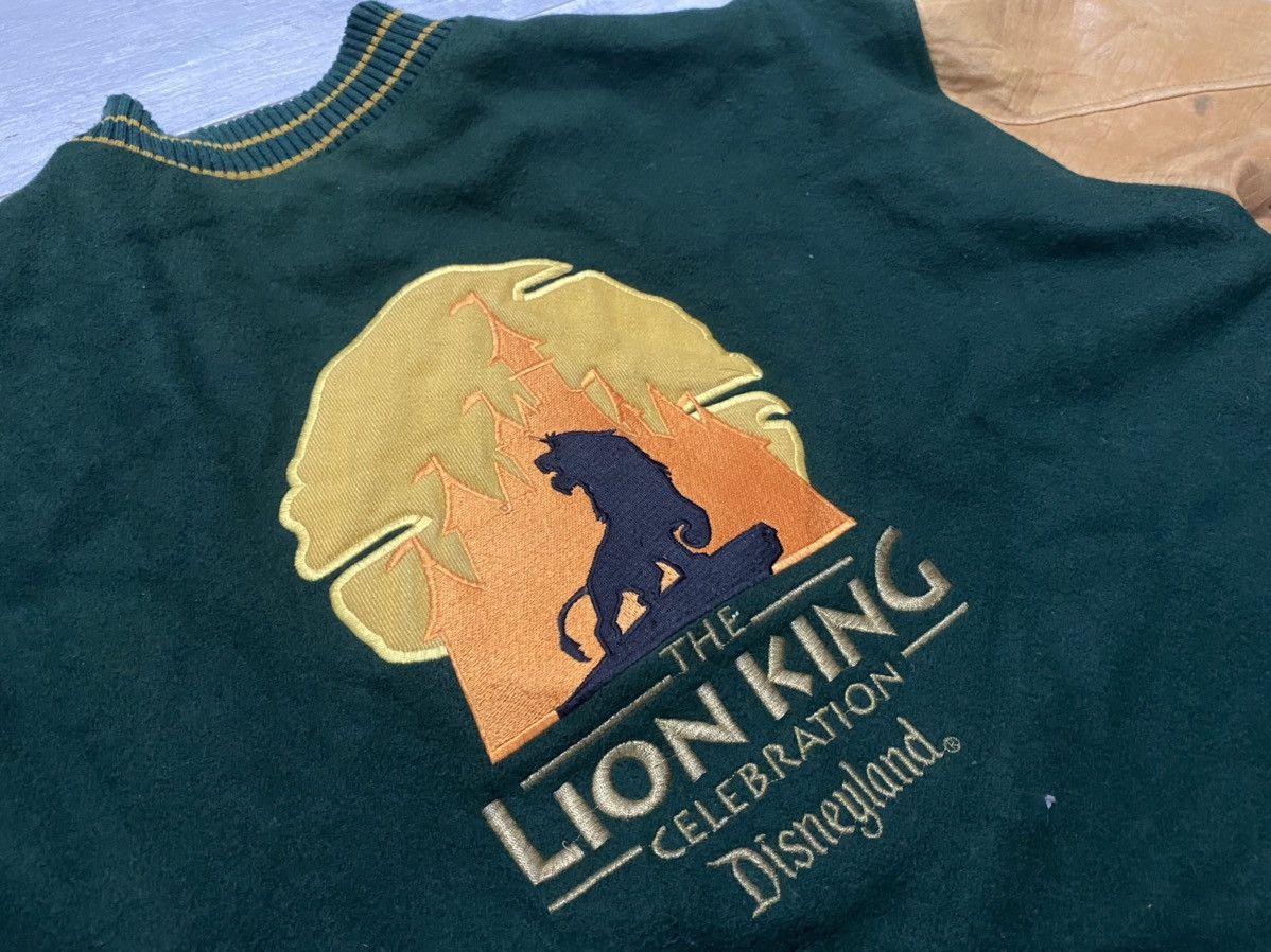 Disney 🔥Vintage🔥90’s The Lion King Disney Varsity Leather Jacket Size US M / EU 48-50 / 2 - 3 Thumbnail