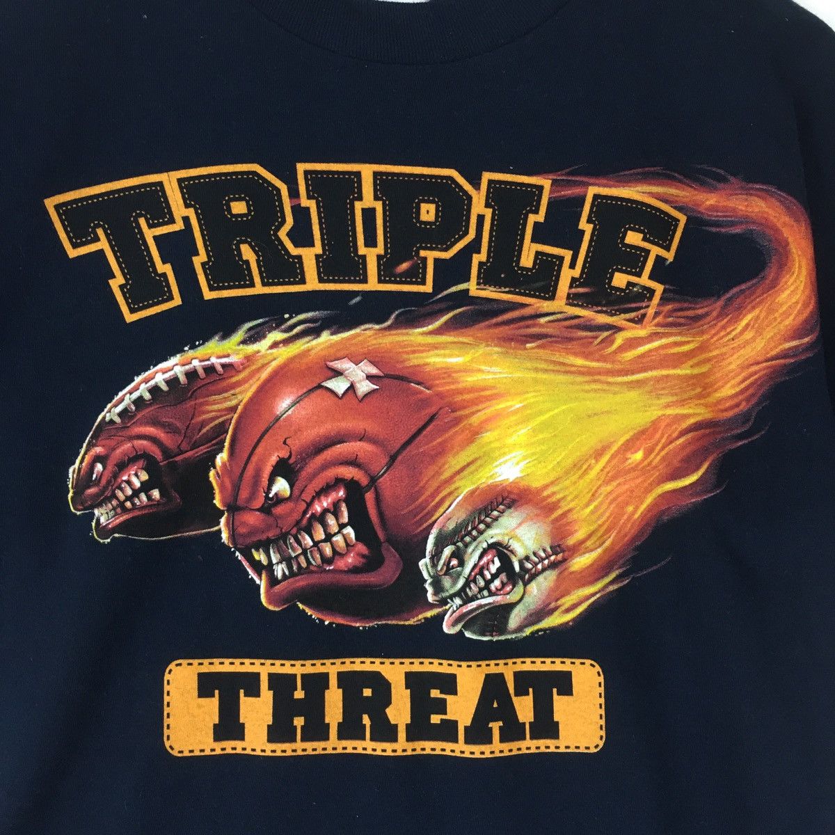 MLB × NBA × NFL *Rare design Balls on fire basketball baseball football Size US M / EU 48-50 / 2 - 3 Thumbnail