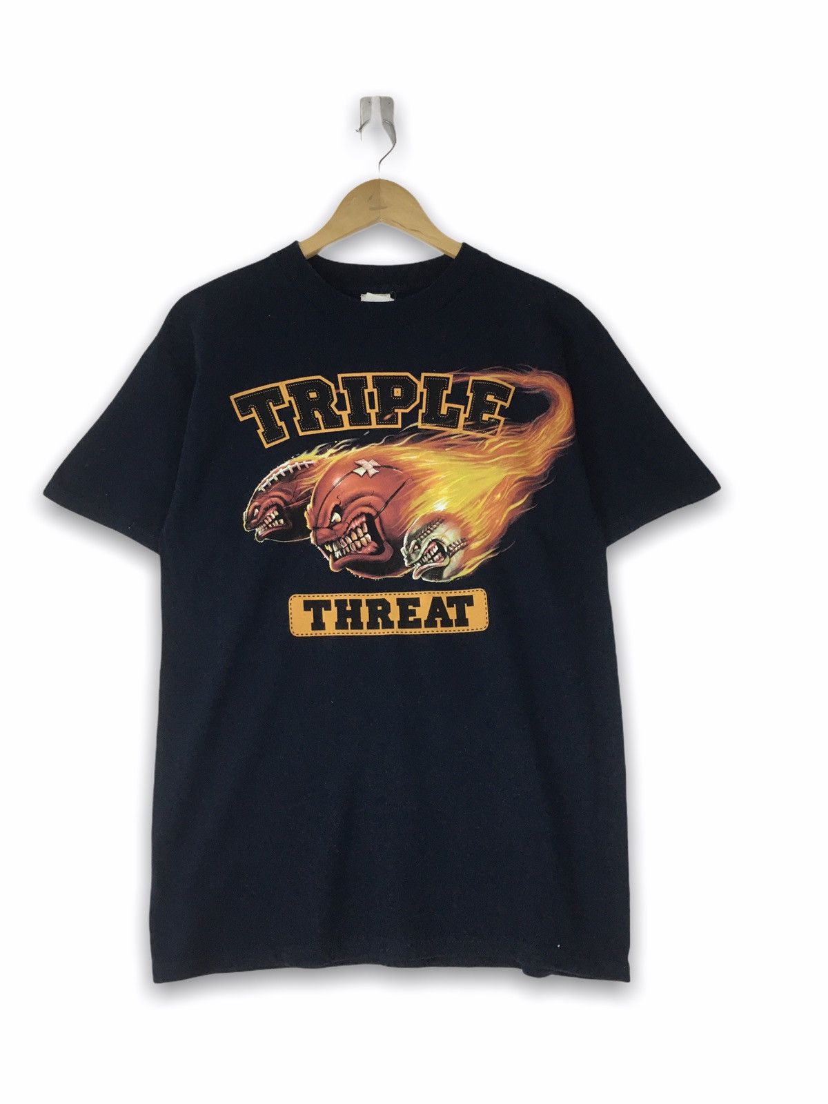 MLB × NBA × NFL *Rare design Balls on fire basketball baseball football Size US M / EU 48-50 / 2 - 1 Thumbnail