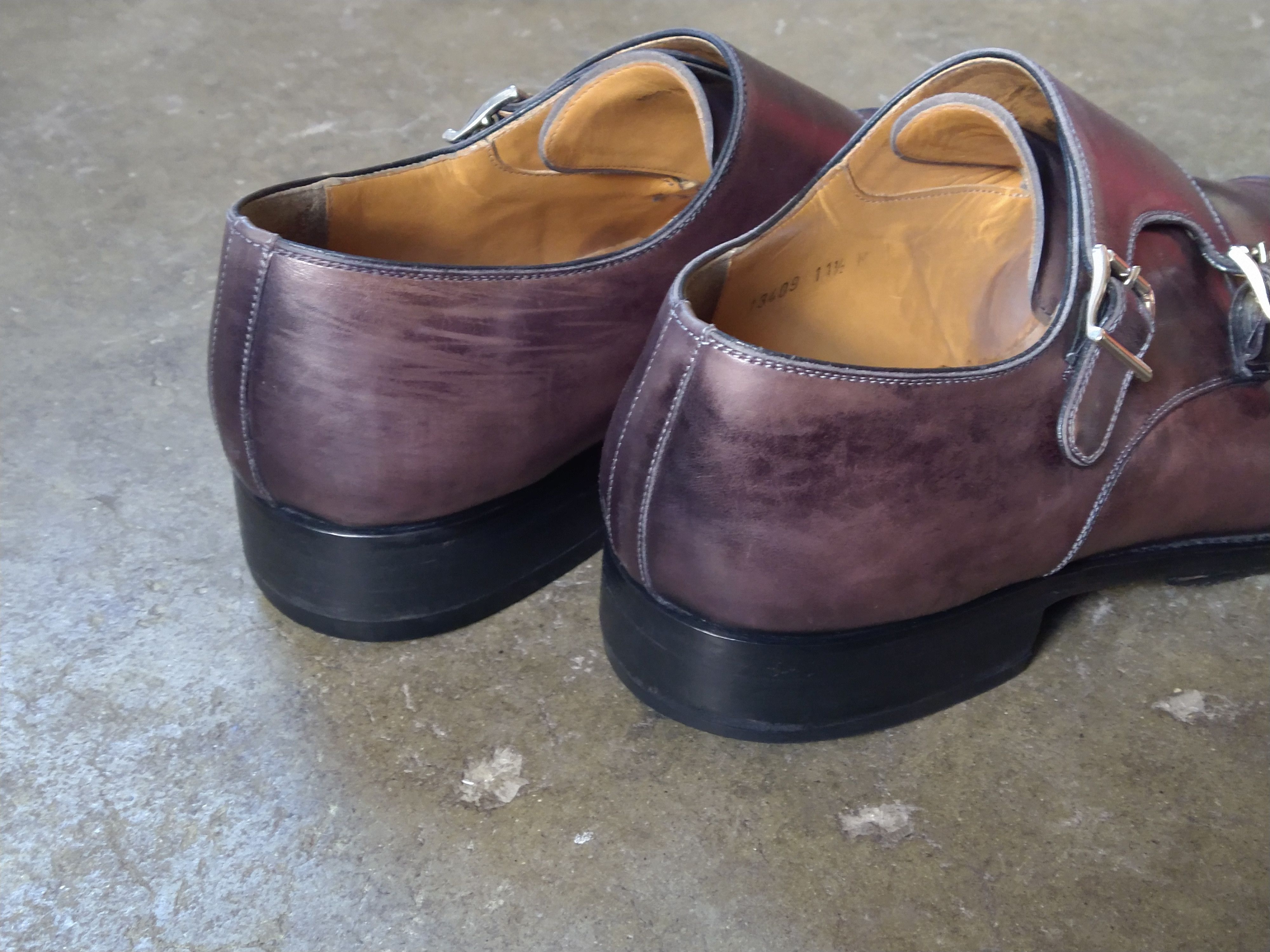 Magnanni Magnanni Double Monk Strap Dress Shoes 11.5 Brown Leather Size US 11.5 / EU 44-45 - 14 Thumbnail
