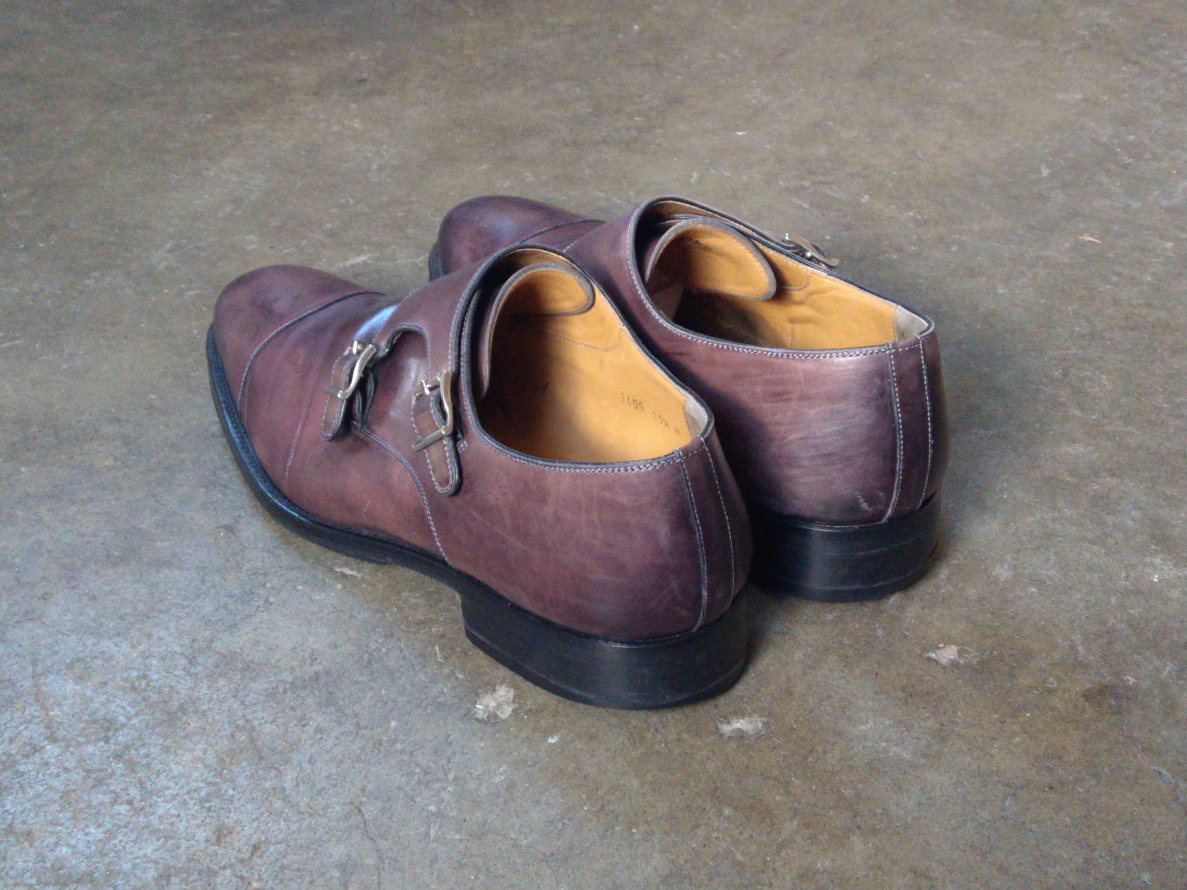 Magnanni Magnanni Double Monk Strap Dress Shoes 11.5 Brown Leather Size US 11.5 / EU 44-45 - 12 Thumbnail