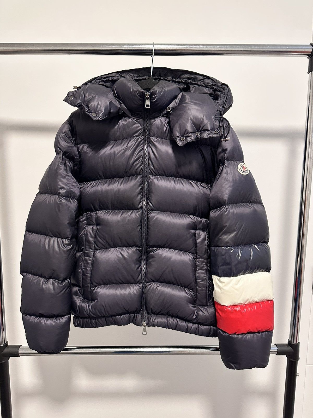 Moncler Navy Willim Giubbotto Down Puffer Jacket (M)