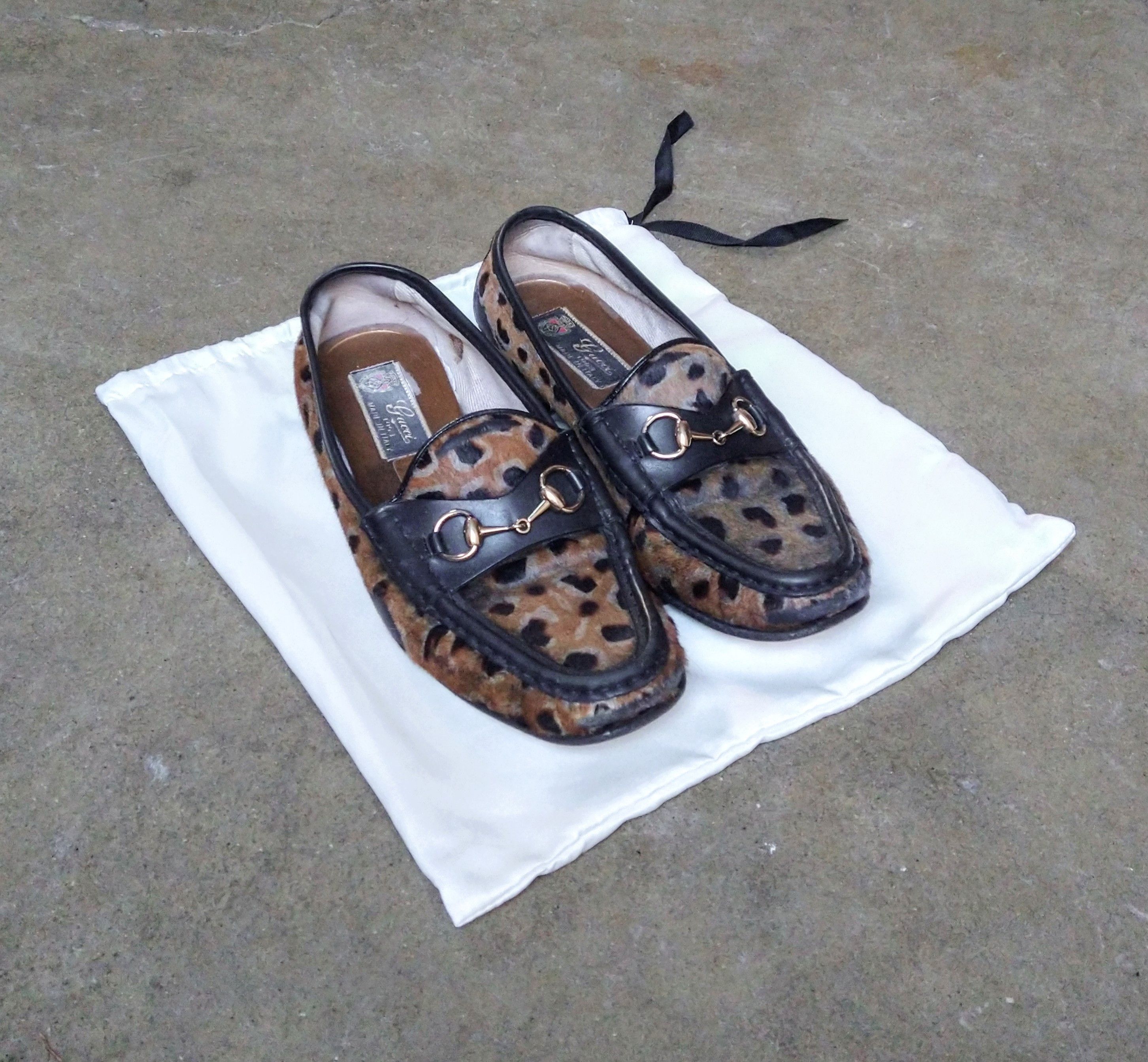 image of Women's Gucci Horsebit Loafers Pony Hair 37.5 7.5 Leopard in Brown/Black
