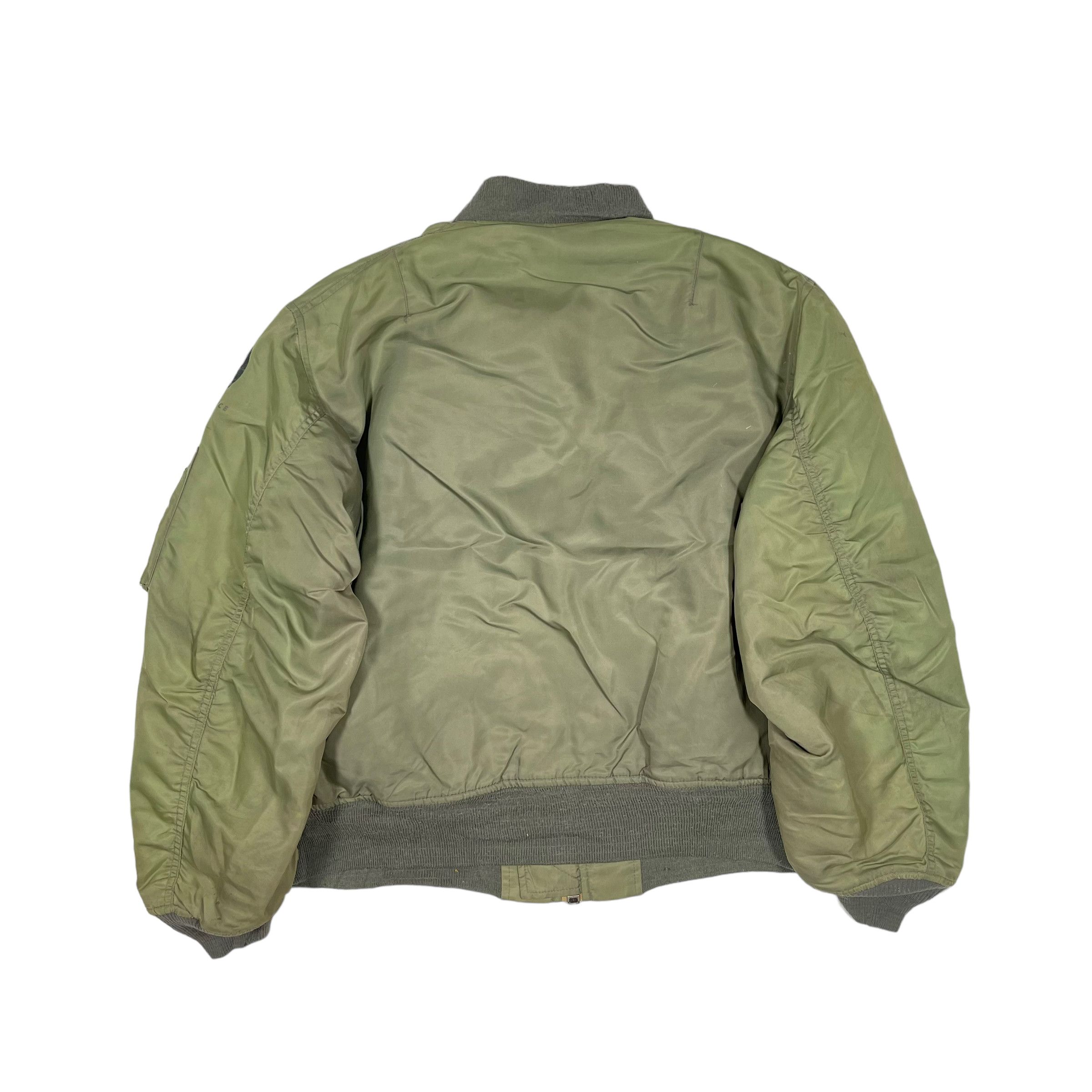 Other 1980s MA1 Sun Faded World War Air Force Bomber Jacket Size US L / EU 52-54 / 3 - 6 Thumbnail