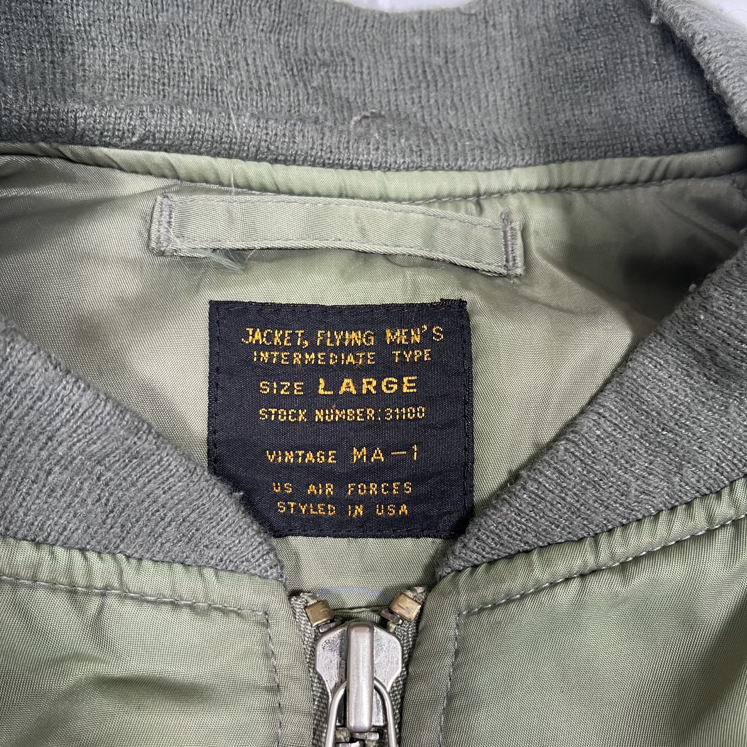 Other 1980s MA1 Sun Faded World War Air Force Bomber Jacket Size US L / EU 52-54 / 3 - 7 Thumbnail
