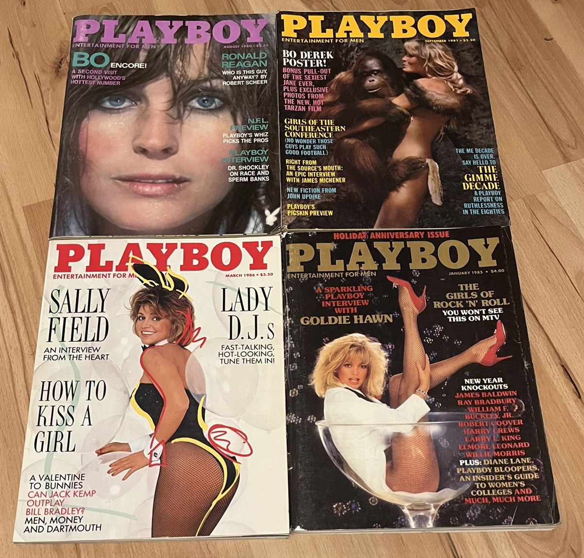 Vintage VTG Playboy magazines Bo Derek, Goldie Hawn, Sally Field 80s |  Grailed