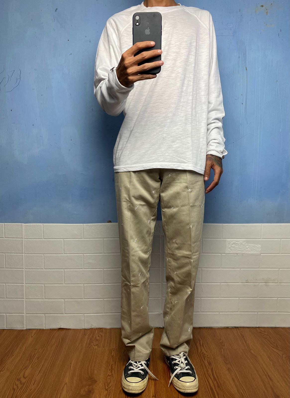 Bape Bapesta Logo Embroid Chino Pants Size US 30 / EU 46 - 3 Thumbnail