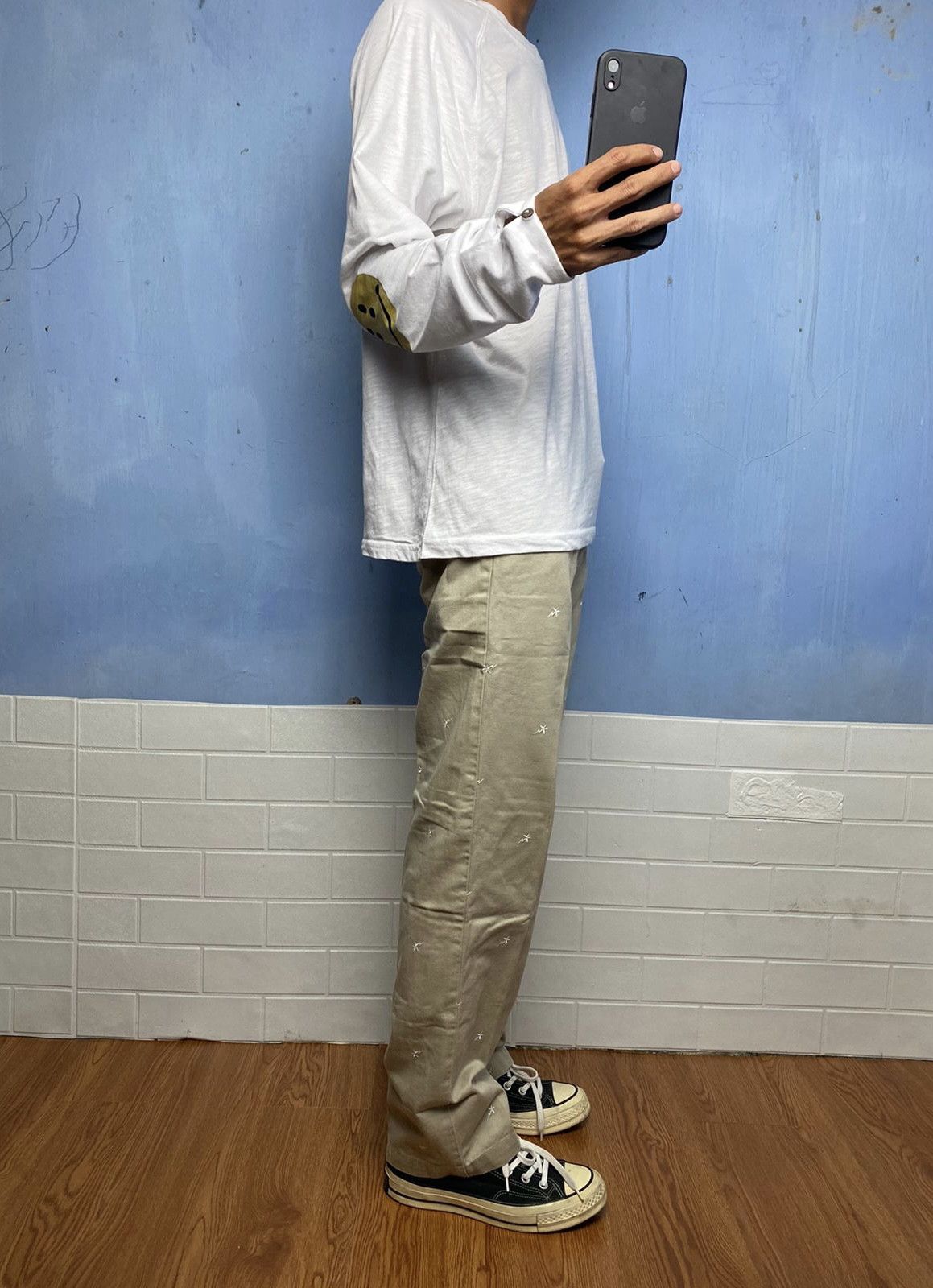 Bape Bapesta Logo Embroid Chino Pants Size US 30 / EU 46 - 2 Thumbnail