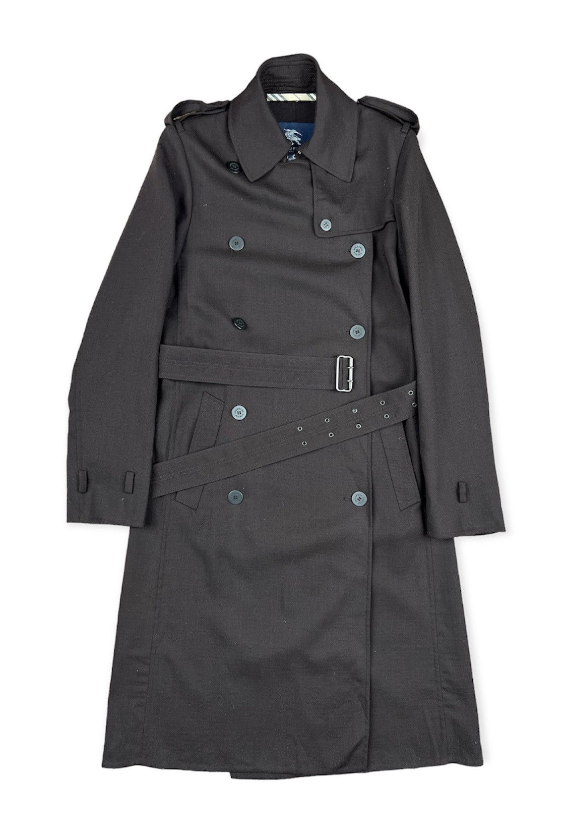 Burberry London Wool Elastane Light Trench Coat Vintage